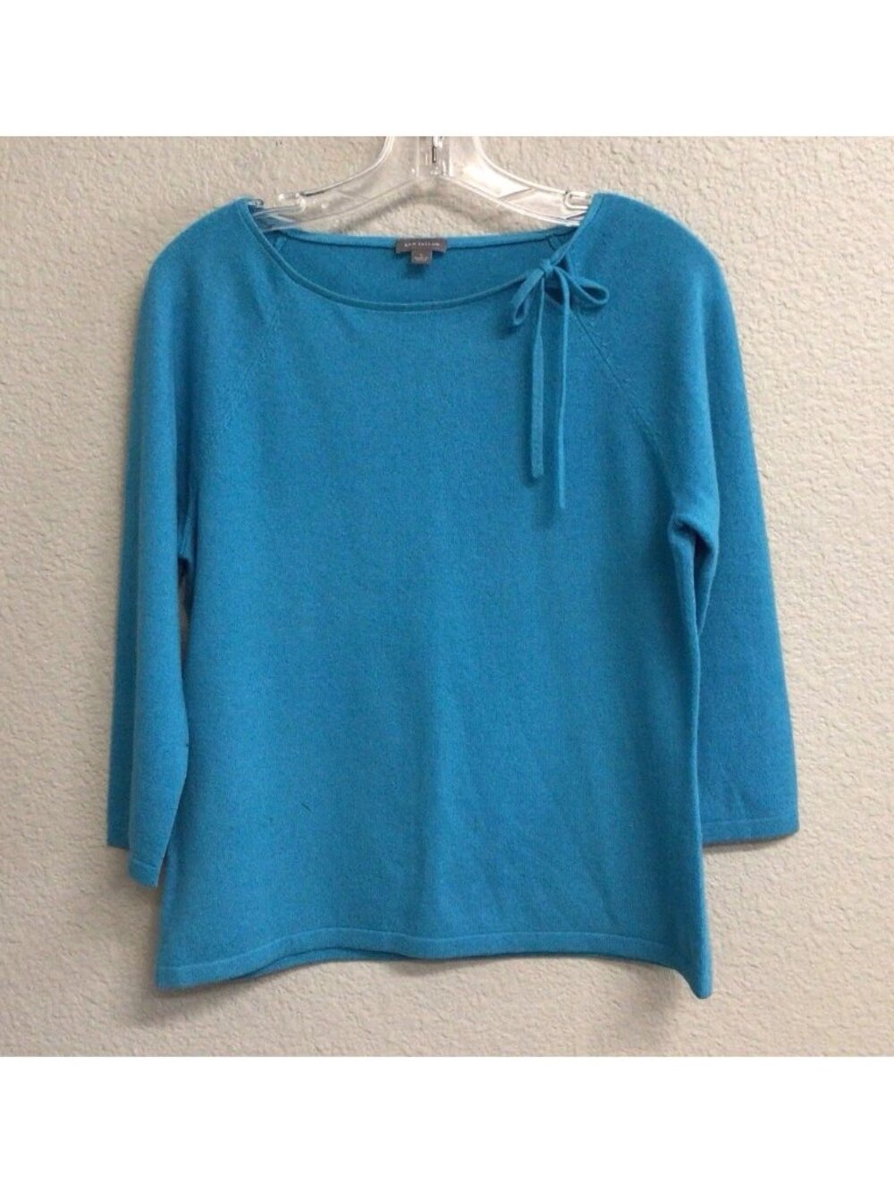 Ann Taylor 100% Cashmere Pullover Sweater Turquoise Women’s Size Large